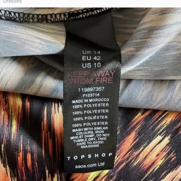 TOPSHOP Long Sleeve Asymmetrical Shirt Dress in Fire - Picture 11 of 11